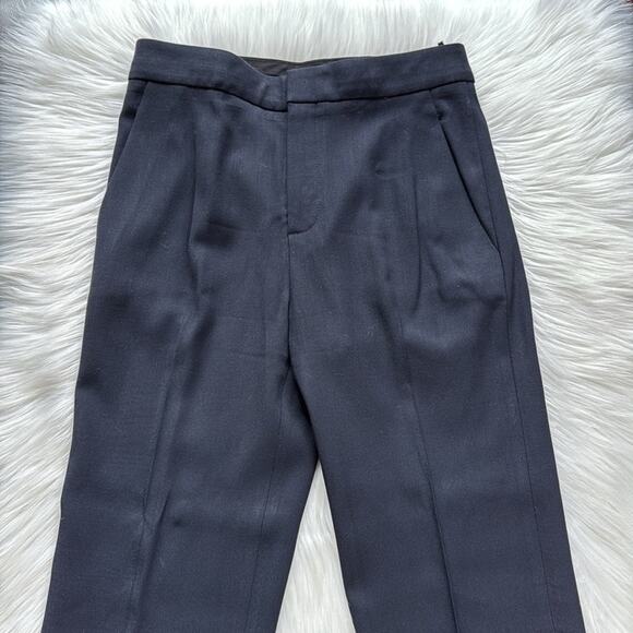 Scanlan Theodore Navy Slim Wool Blend Trousers - Picture 2 of 8